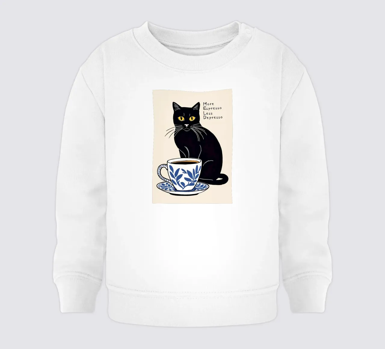 Plus d'Espresso Moins de Depresso sweat pour bébé de Arjun