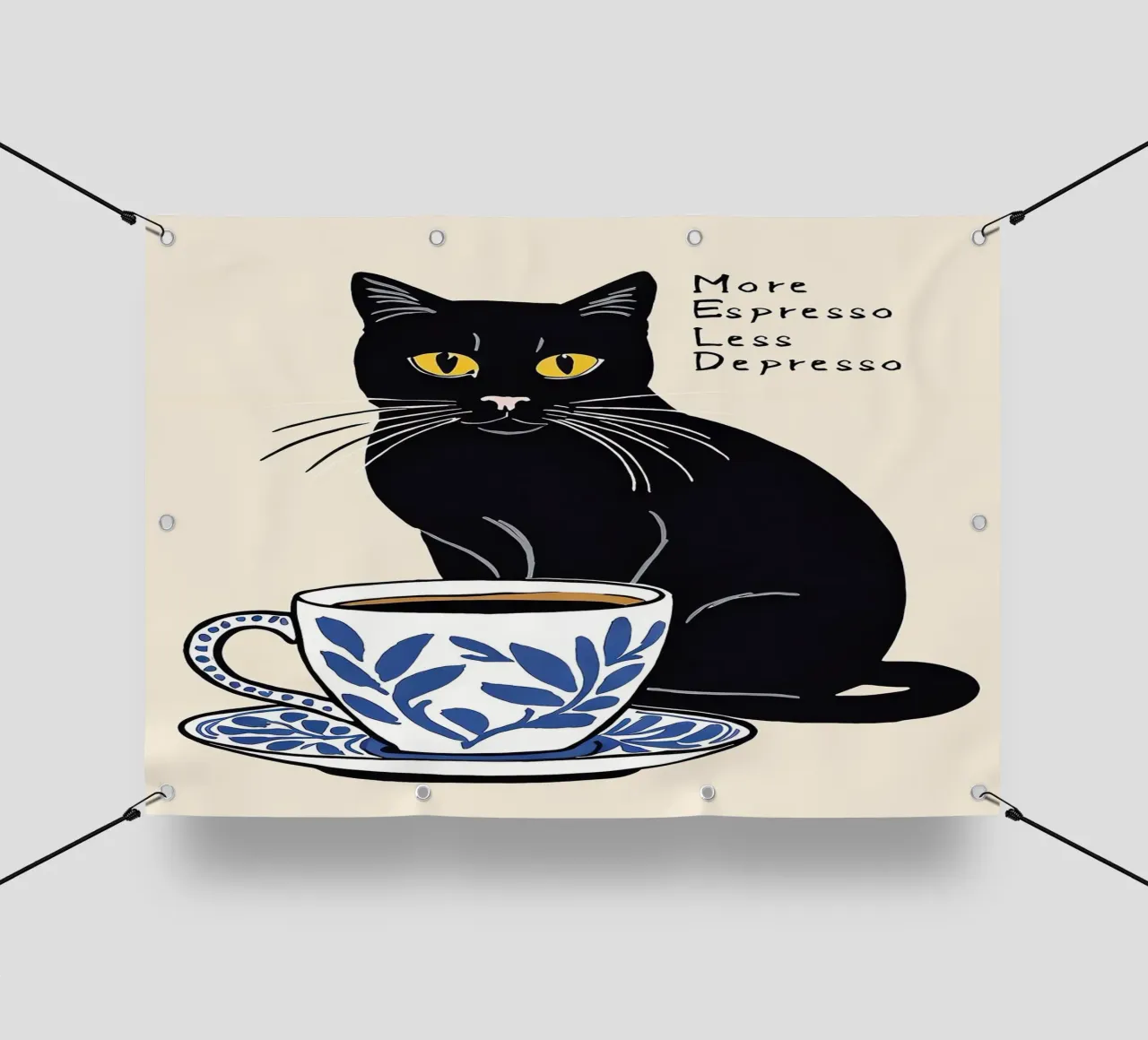 More Espresso Less Depresso telo in pvc da Arjun