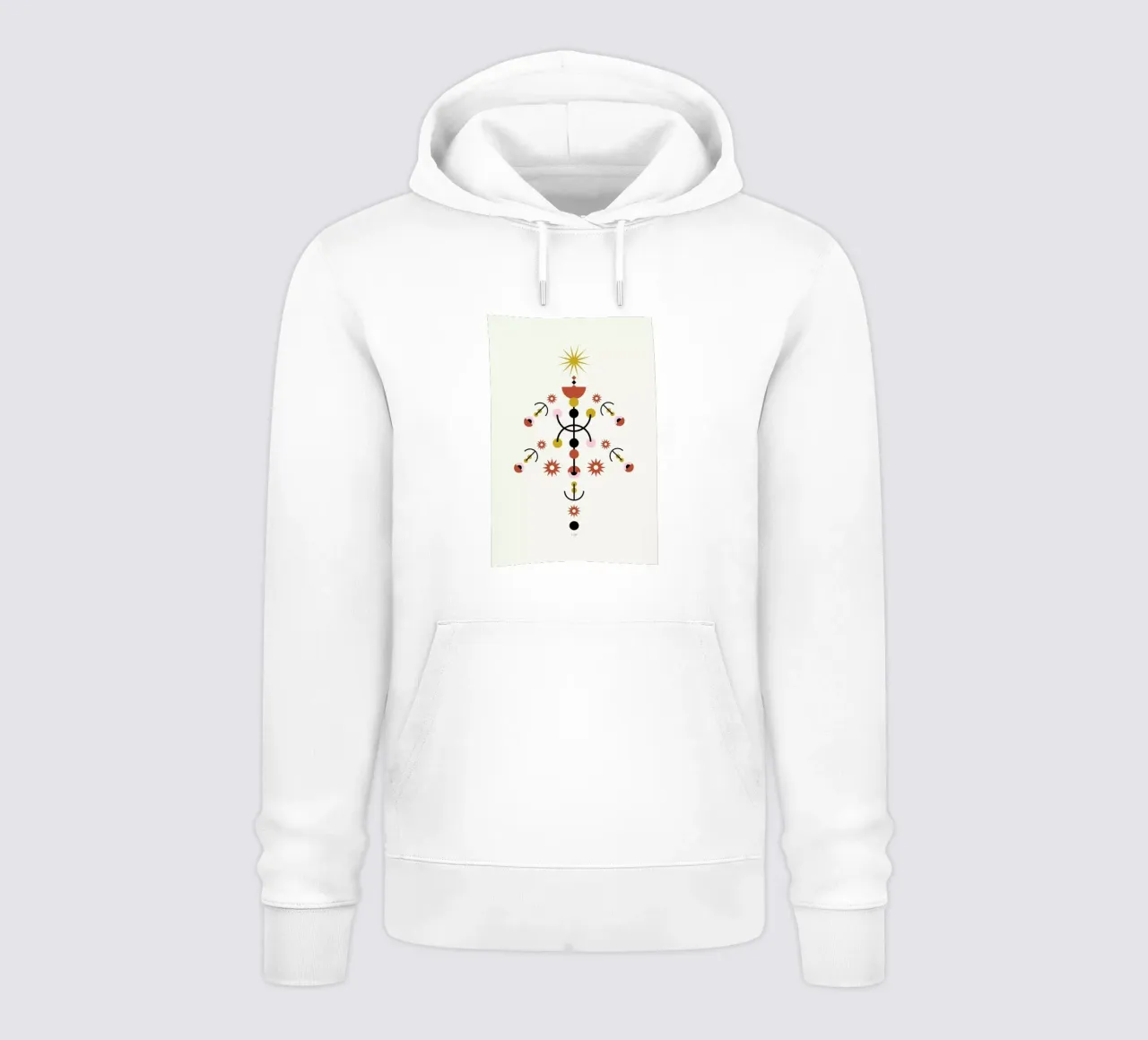 Memphis Christmas Tree felpa con cappuccio da Linda Gobeta