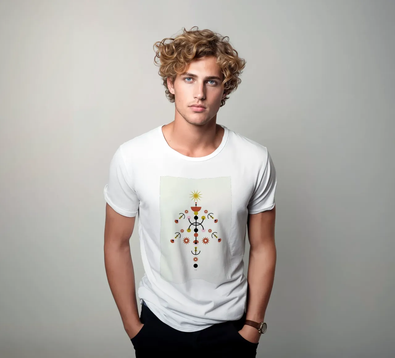 Memphis Christmas Tree t-shirt da Linda Gobeta