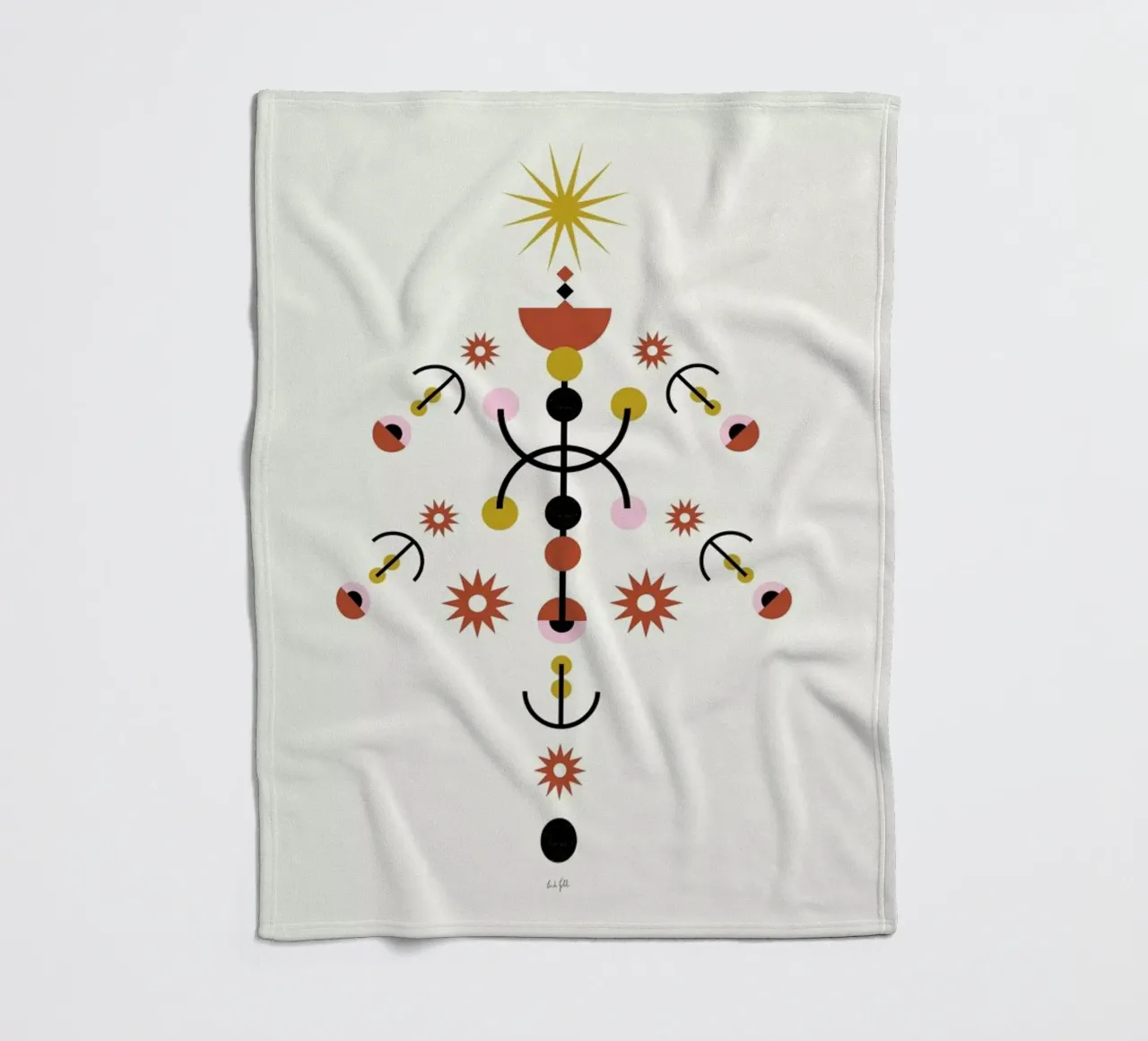 Memphis Christmas Tree coperta in pile da Linda Gobeta