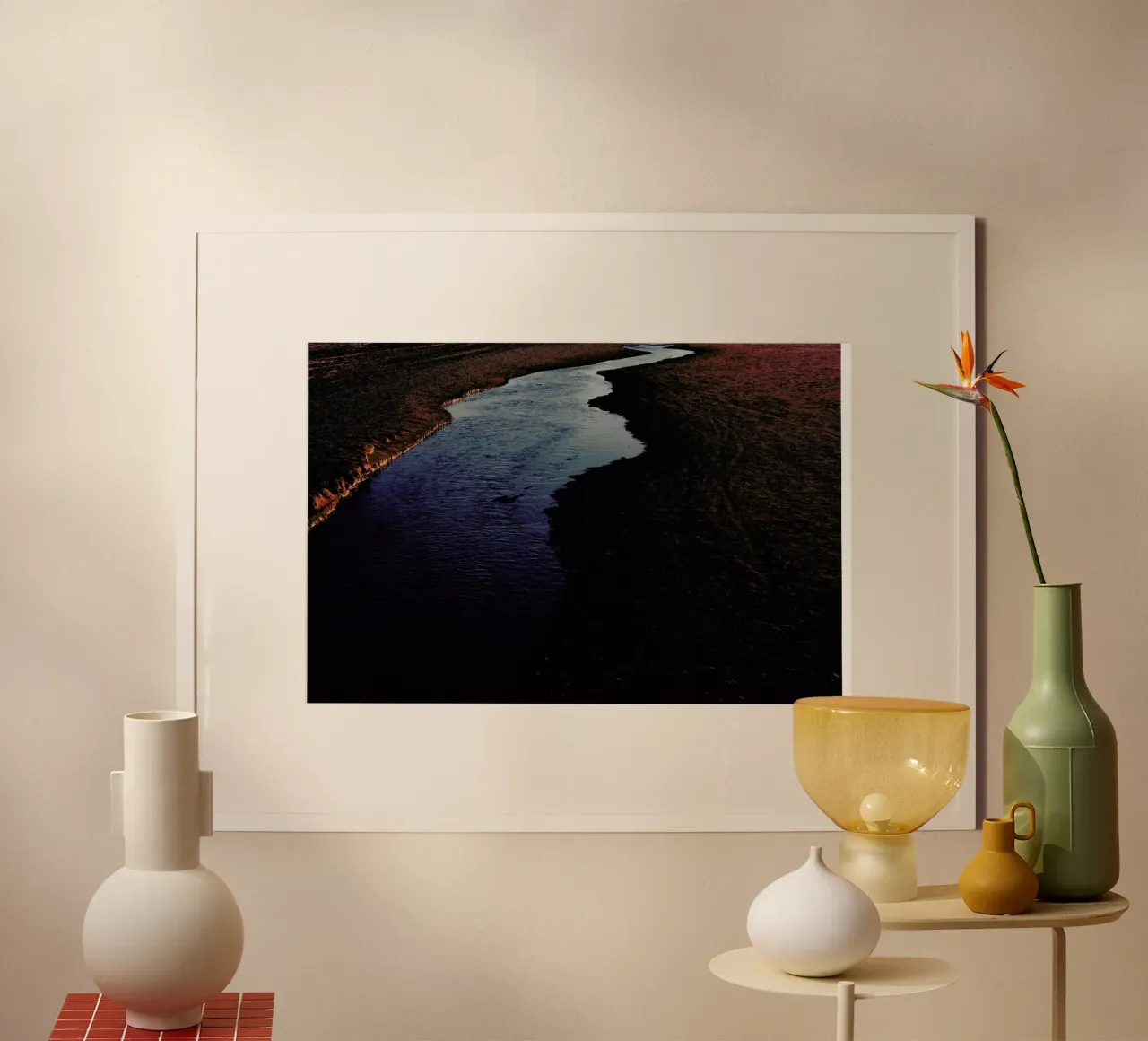 Dark River IV poster con telaio in legno da Tal Paz-Fridman