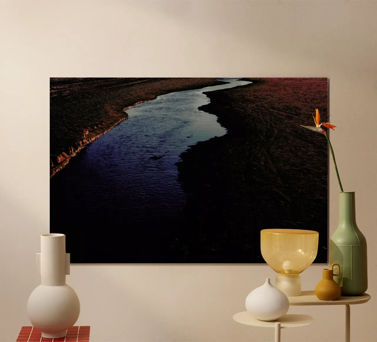 Dark River IV poster con telaio in legno da Tal Paz-Fridman