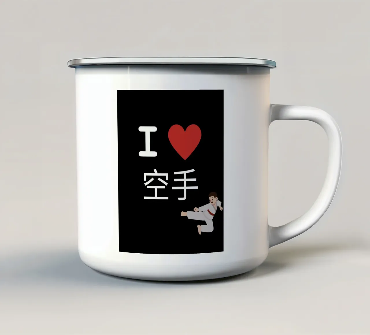 I Love Karate (Japanese) tazza in smalto da Cinema East