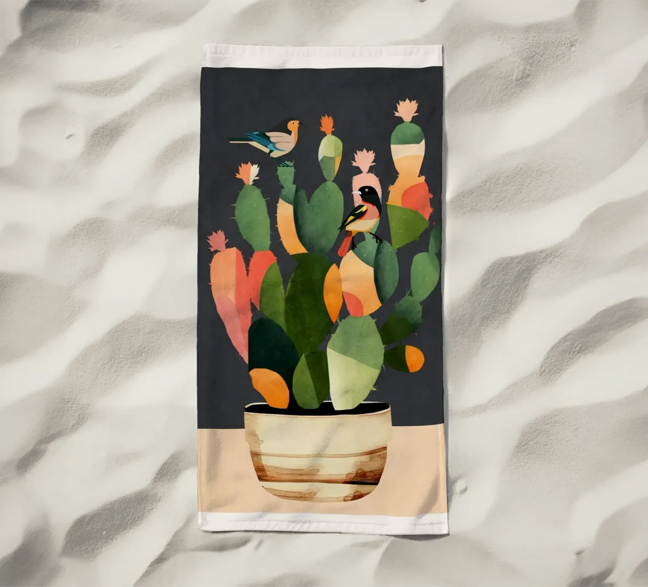 Cactus & Birds 4 telo mare da cityart