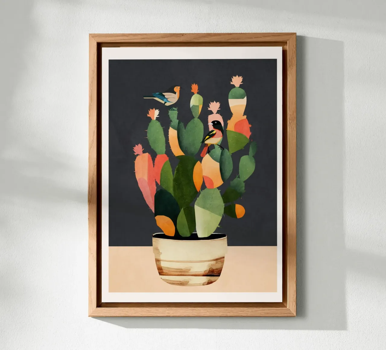 Cactus & Birds 4 alluminio dibond da cityart