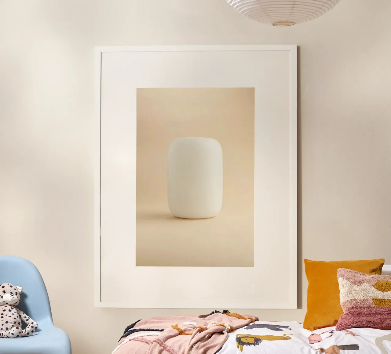 vaso in ceramica liscio poster con telaio in plastica da cofa home