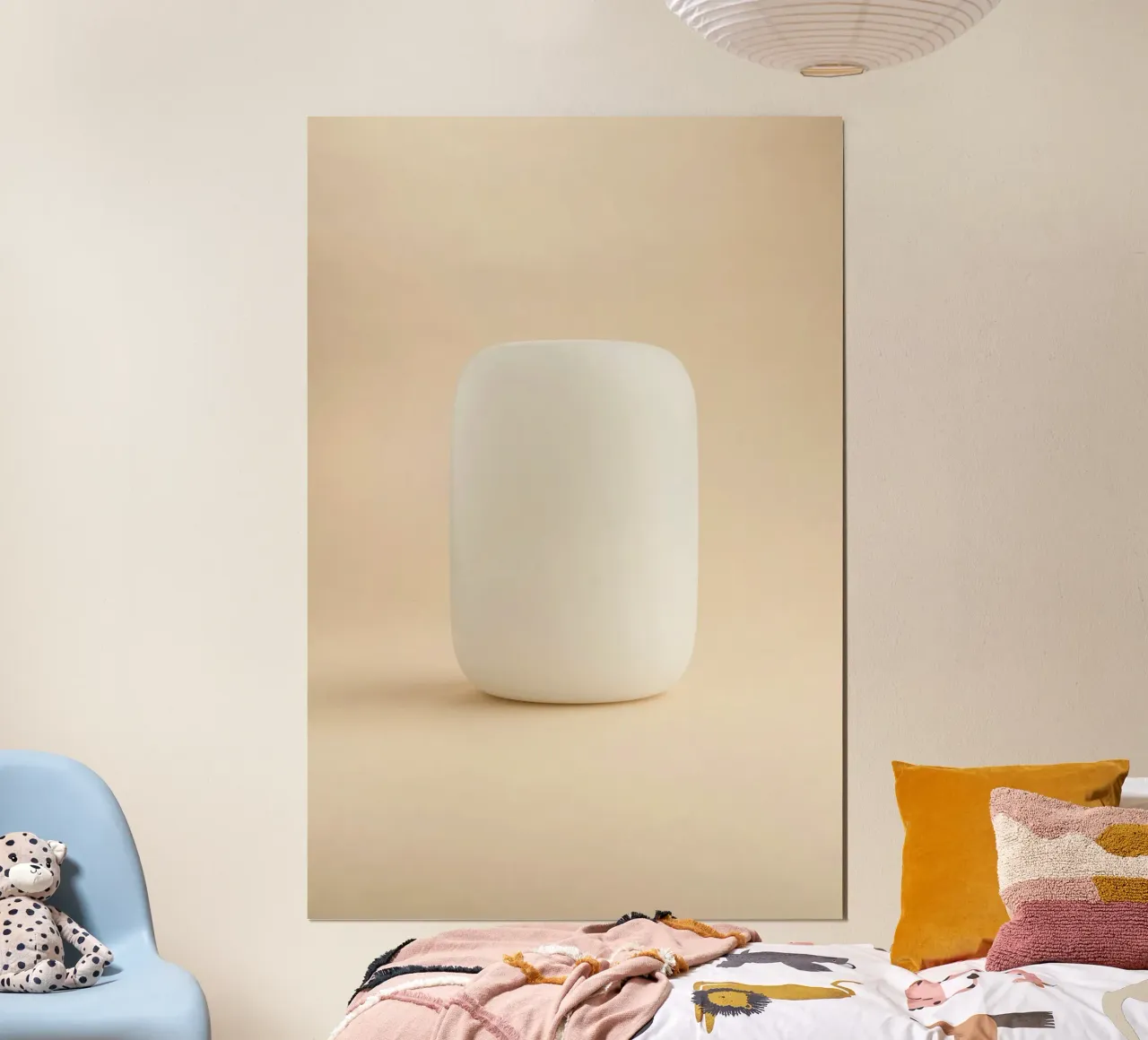 vaso in ceramica liscio poster con telaio in plastica da cofa home