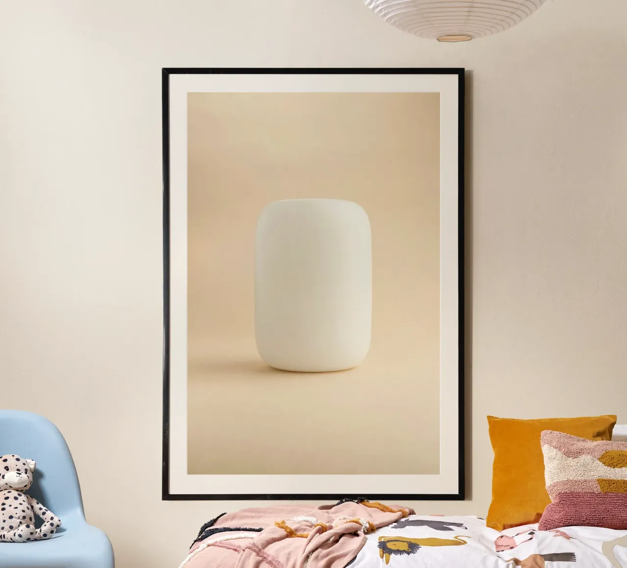 vaso in ceramica liscio poster con telaio in plastica da cofa home