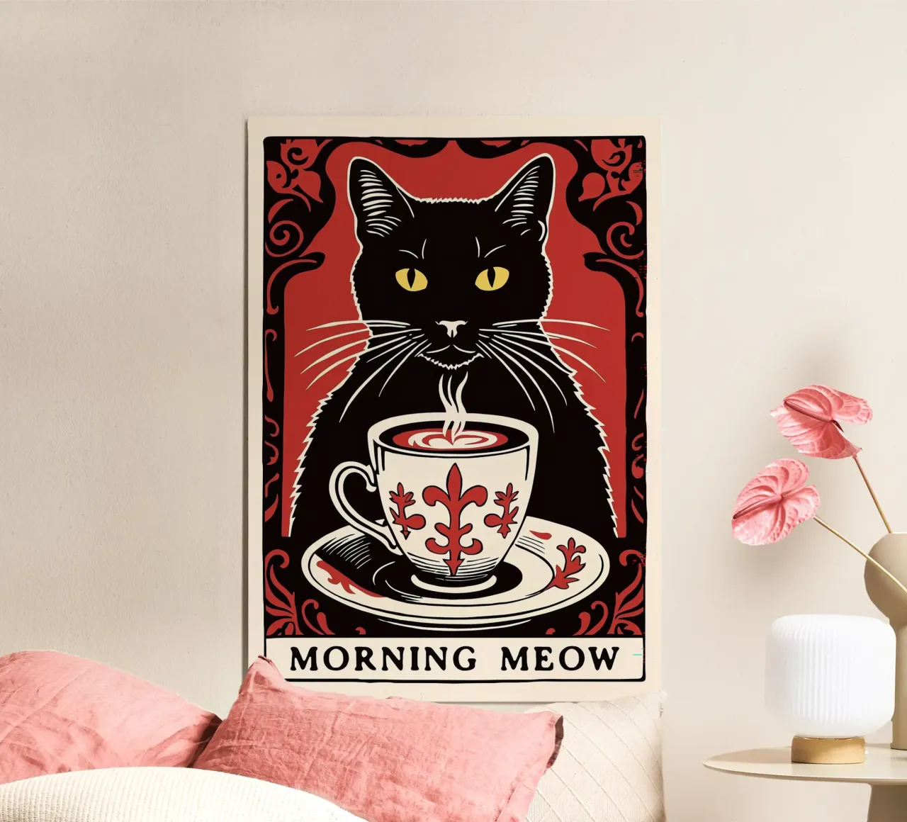 Mattina Miao poster con telaio in plastica da Arjun