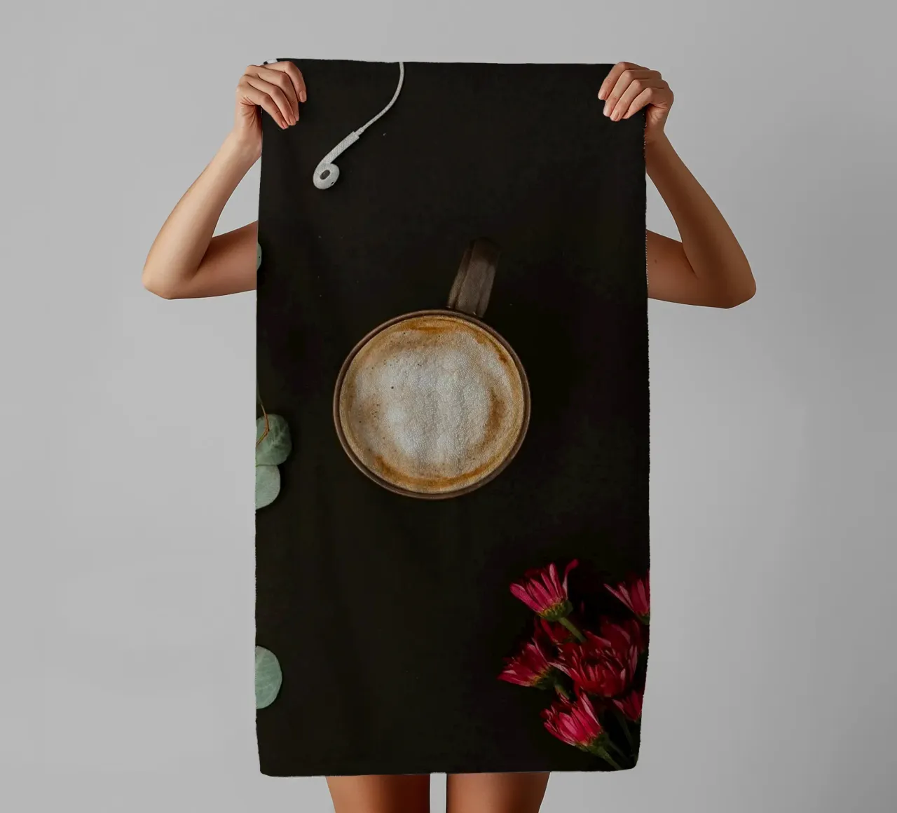 floral coffee in the desk towel by cofa home