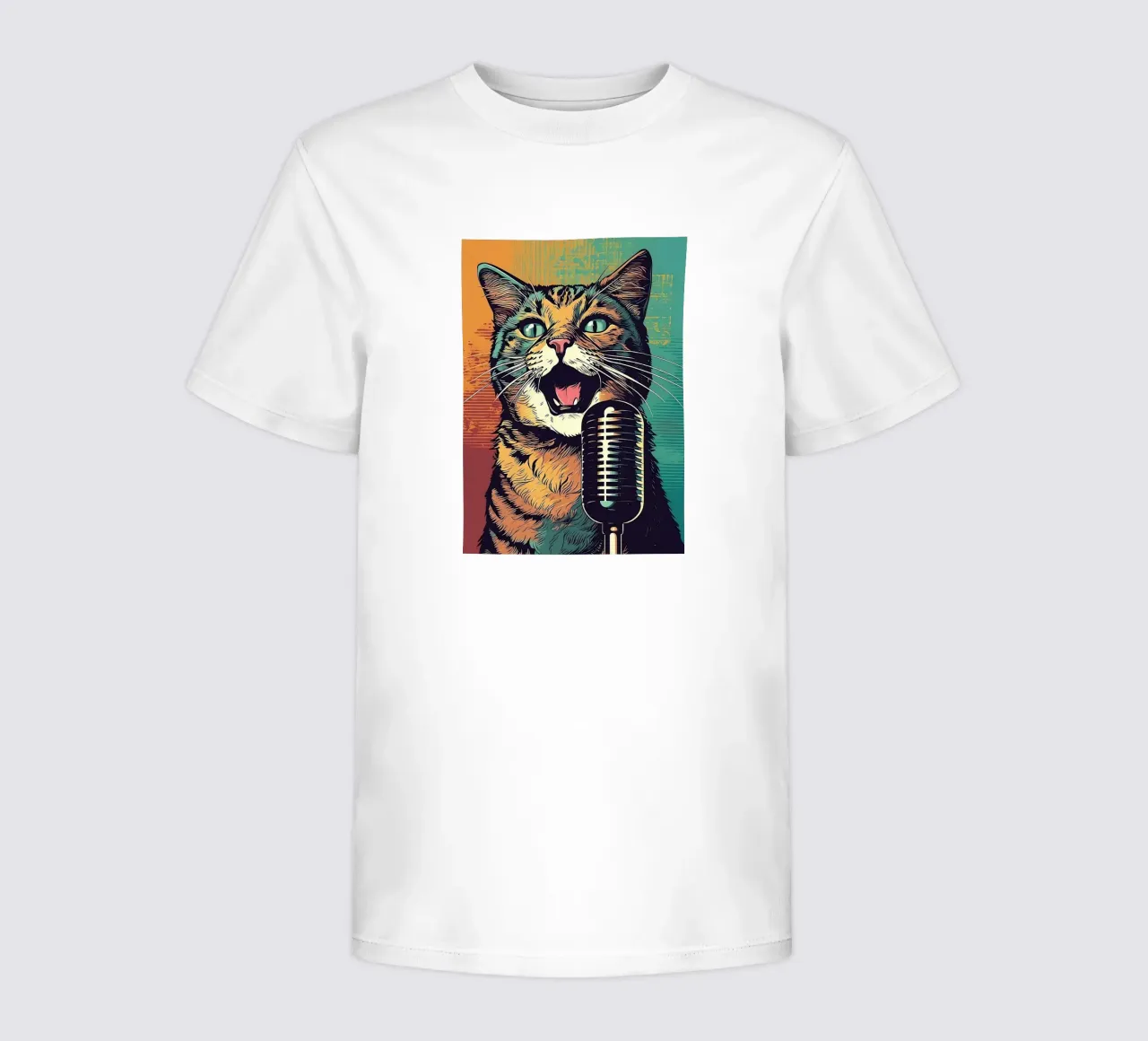 Pop Singer Cat kids t-shirt by Arjun