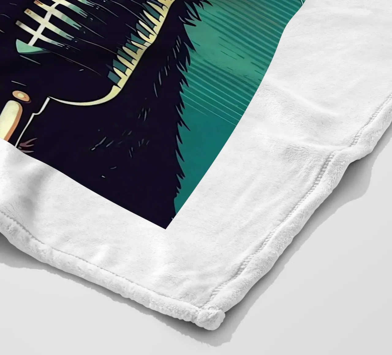 Pop Singer Cat fleece blanket by Arjun
