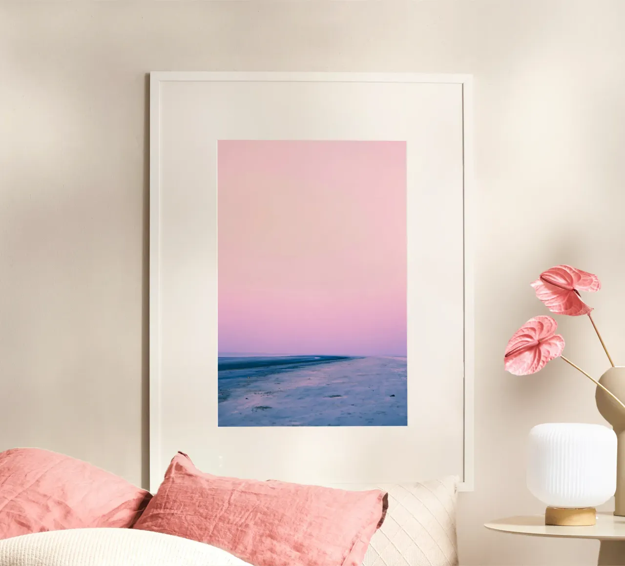 schiuma di mare poster con telaio in alluminio da cofa home