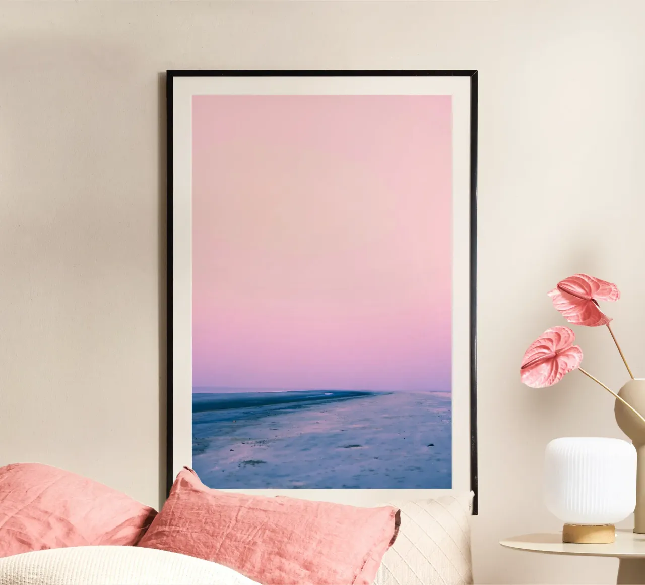 schiuma di mare poster con telaio in alluminio da cofa home