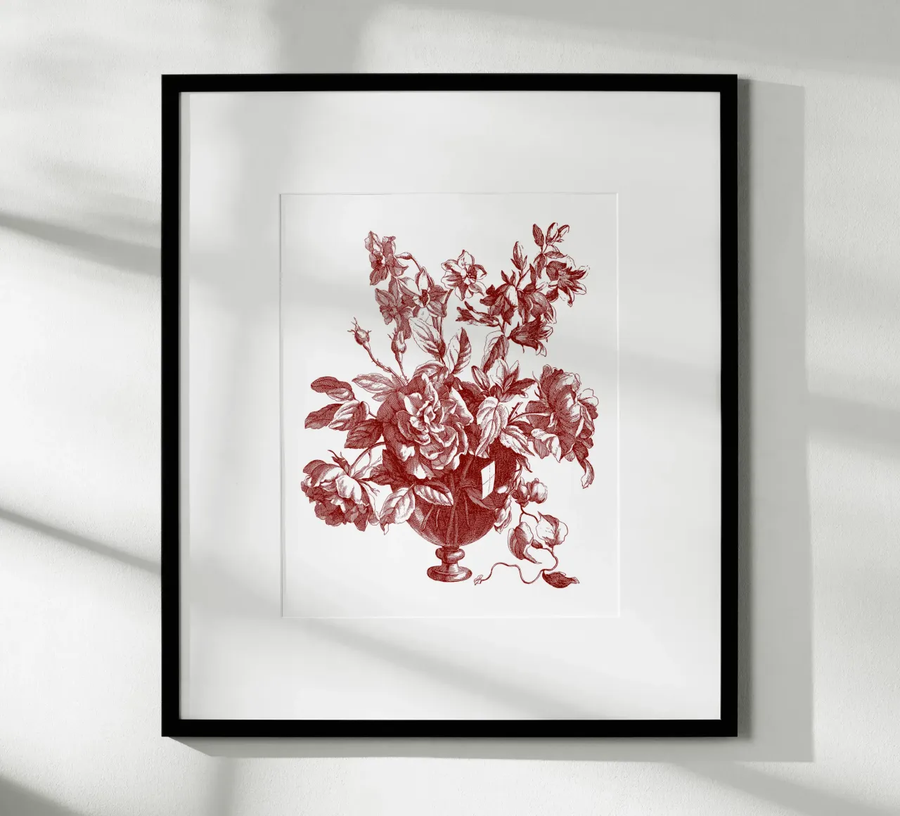 romantico bouquet di fiori e vaso antico poster da morphinaeblue