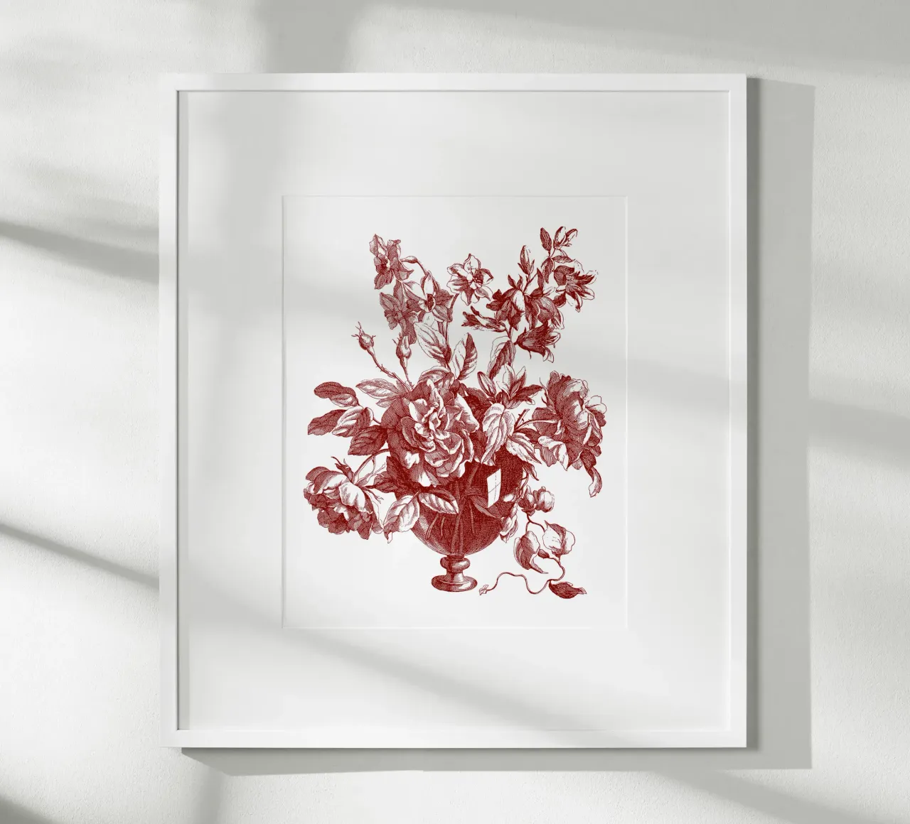 romantico bouquet di fiori e vaso antico poster da morphinaeblue