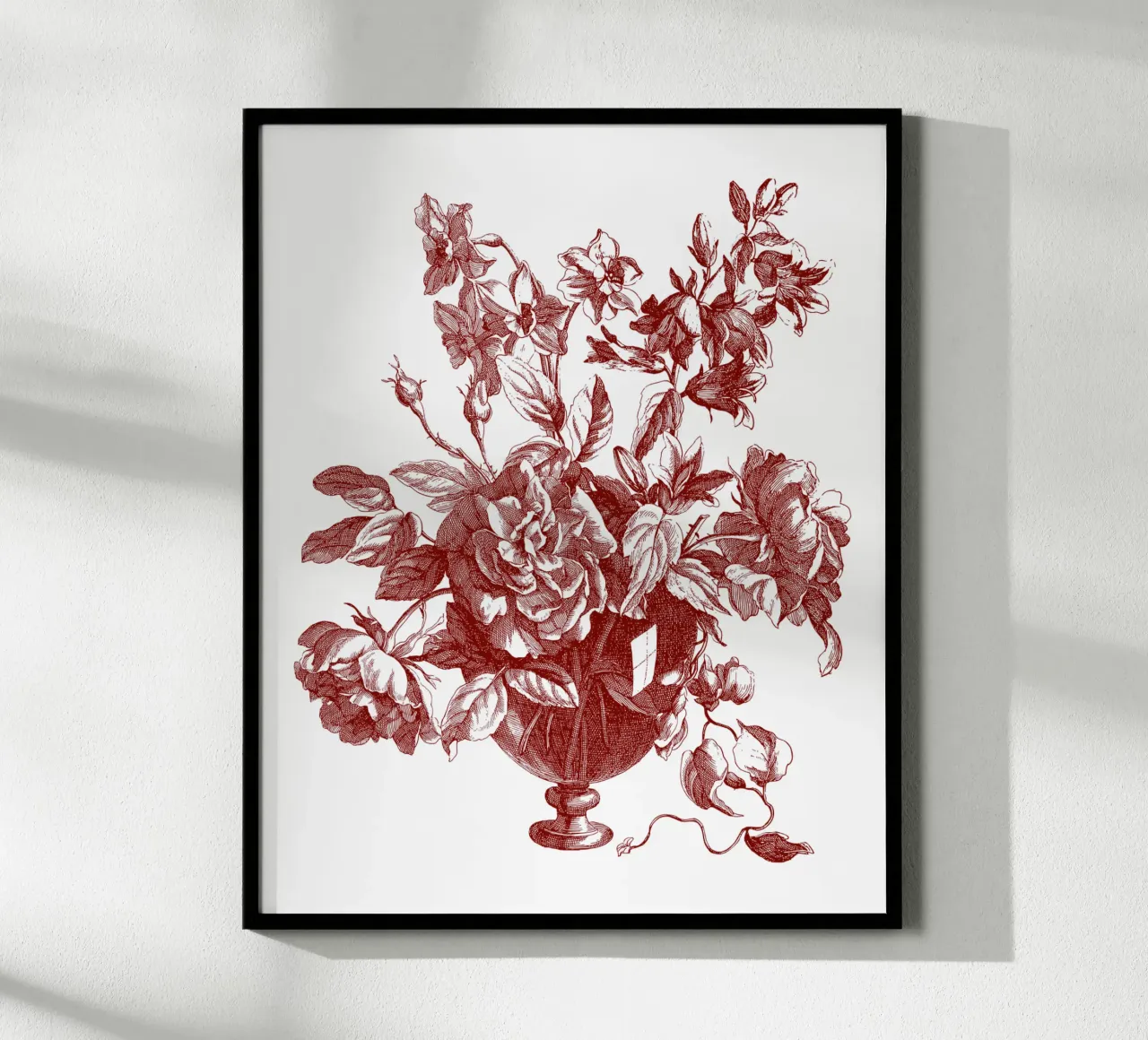 romantico bouquet di fiori e vaso antico poster da morphinaeblue