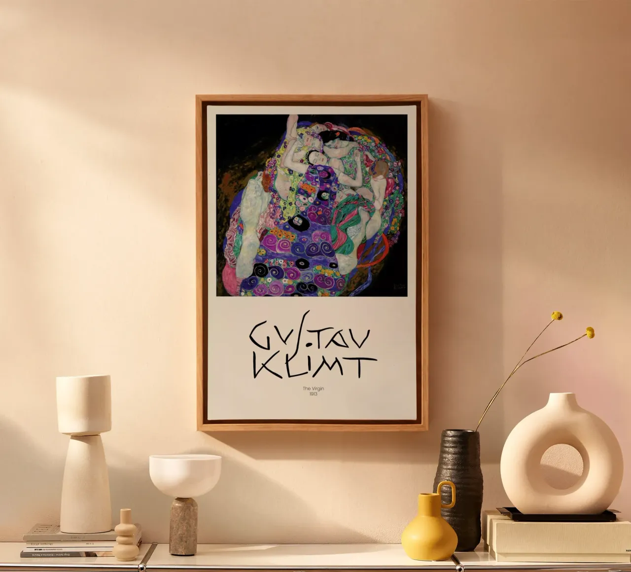 Klimt - The Virgin canvas met Baklijst van Vintage by JUNIQE