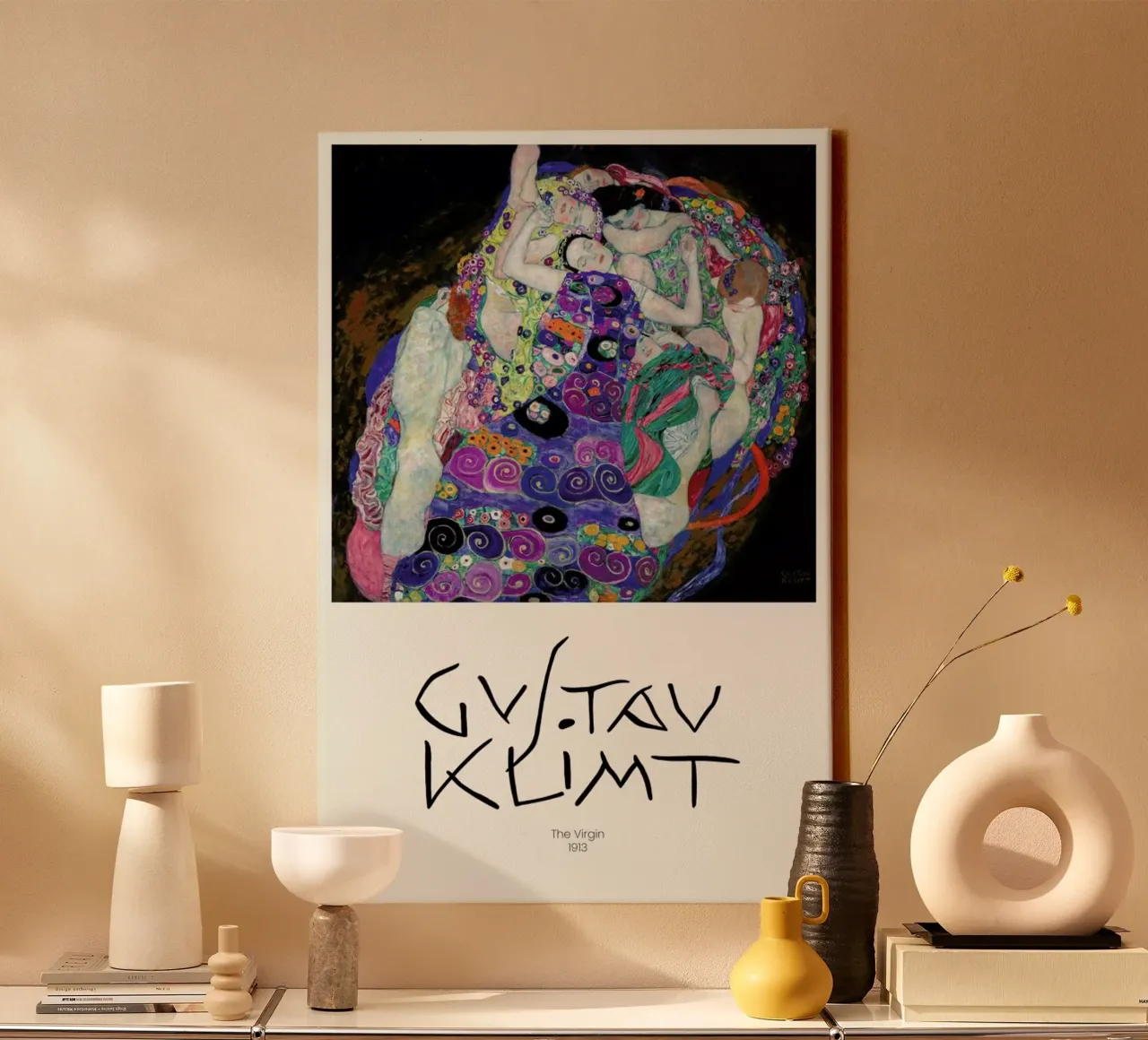 Klimt - The Virgin canvas met Baklijst van Vintage by JUNIQE