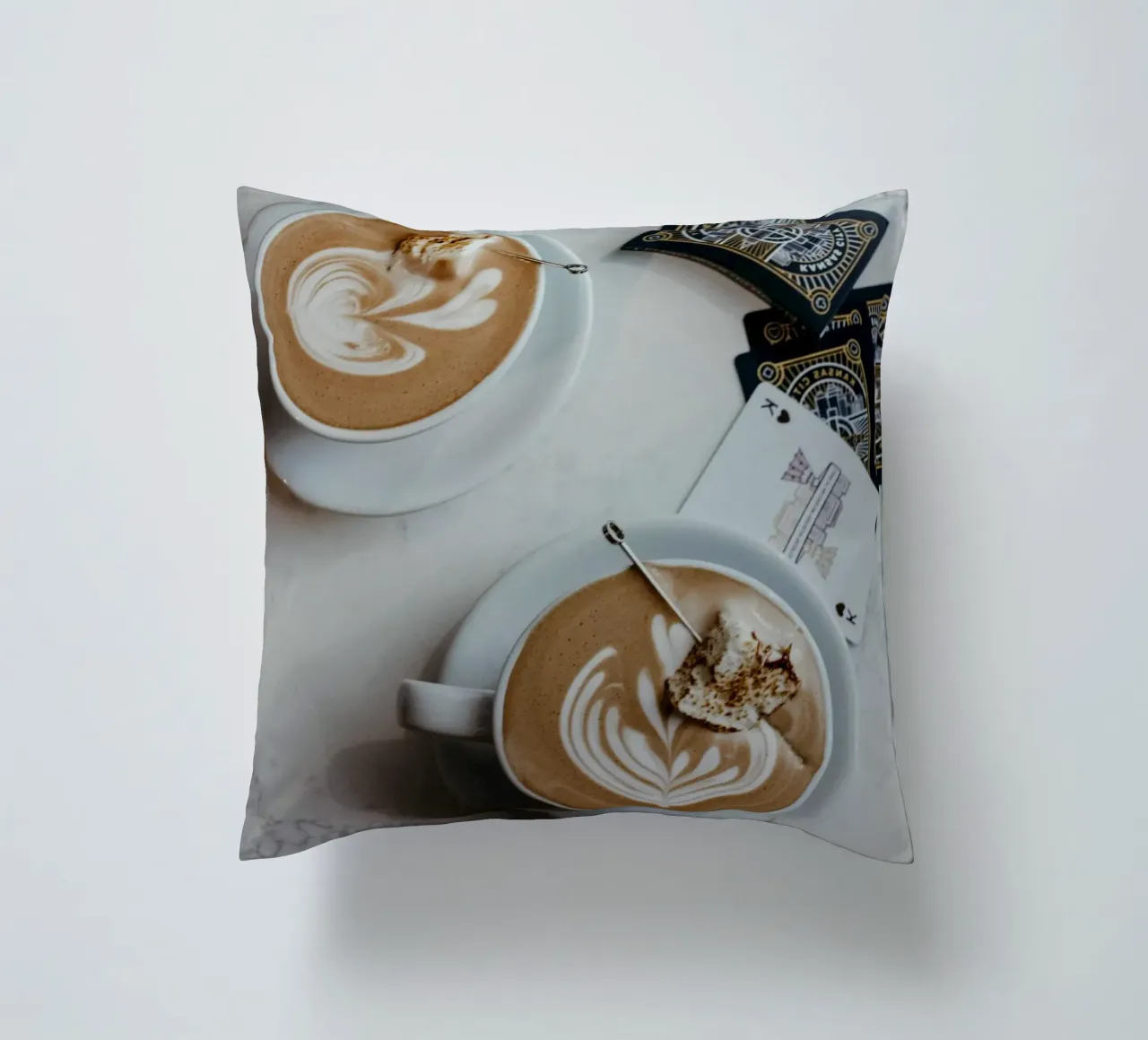 coppia di caffè sulla scrivania cuscino da cofa home