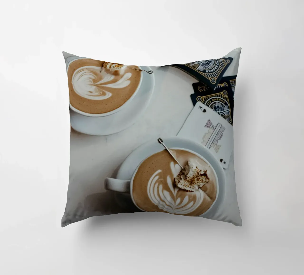 coppia di caffè sulla scrivania cuscino da cofa home