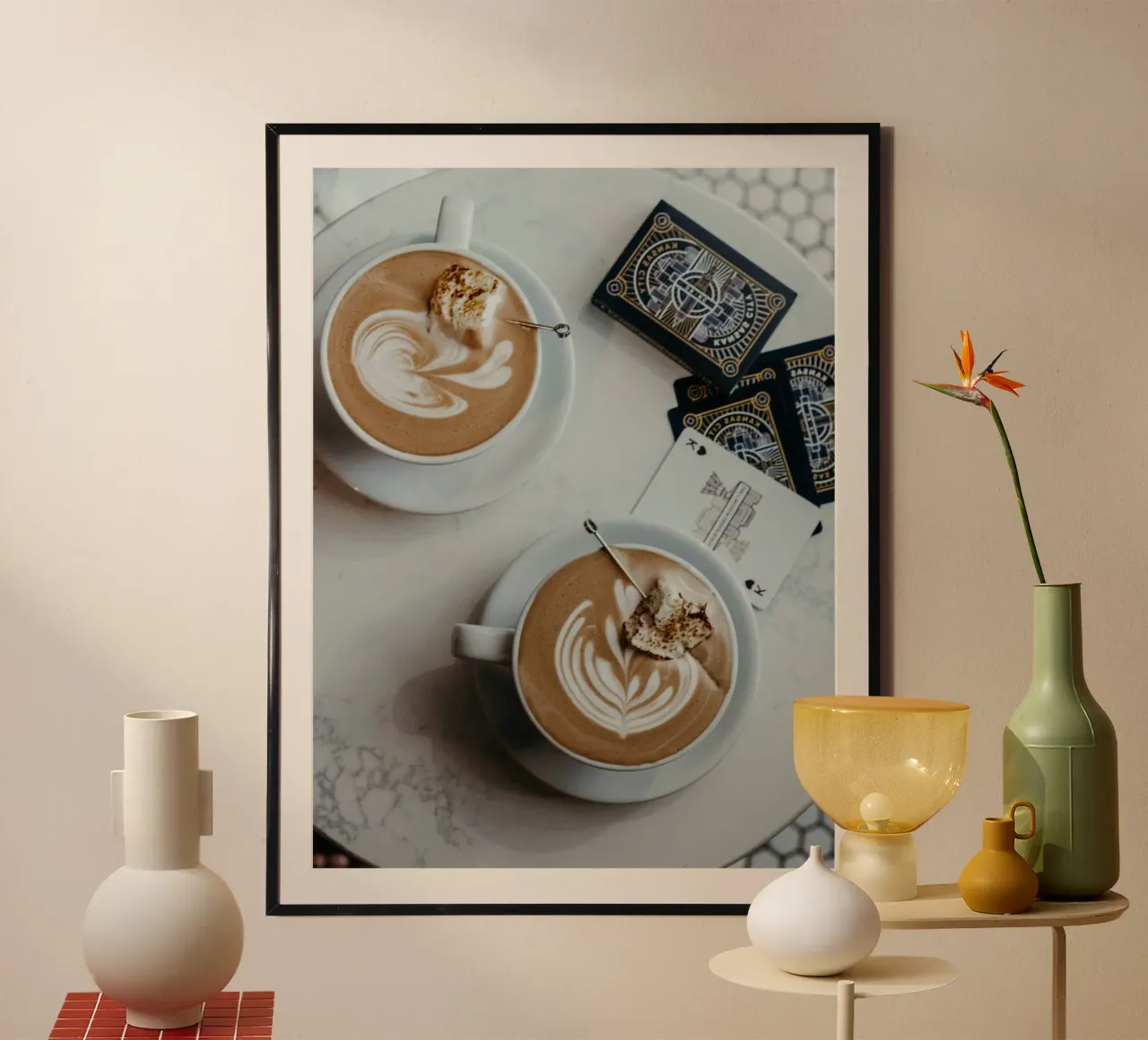 coppia di caffè sulla scrivania carta hahnemühle da cofa home