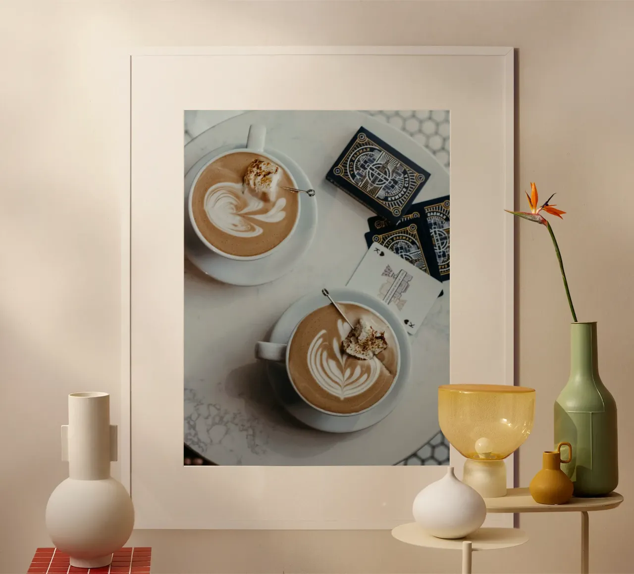 coppia di caffè sulla scrivania carta hahnemühle da cofa home