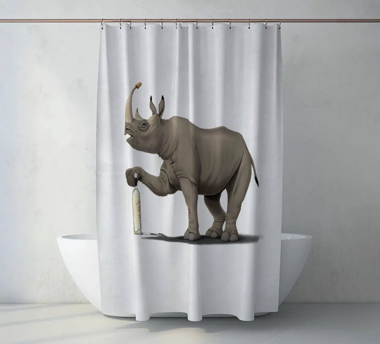 Cork it, Dürer! (Wordless) tenda da doccia da Rob Art | Illustration