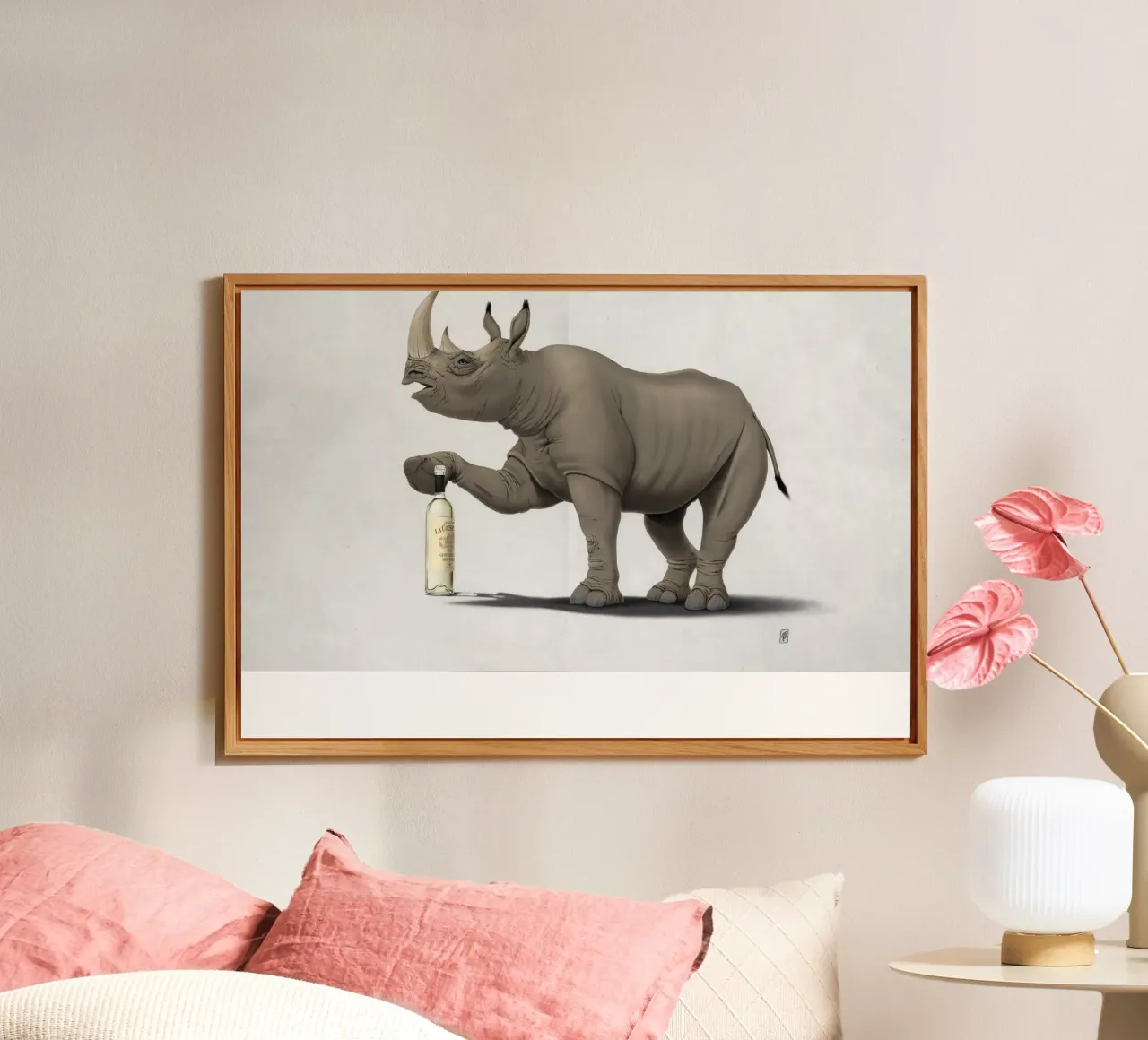 Cork it, Dürer! (Wordless) alluminio dibond da Rob Art | Illustration