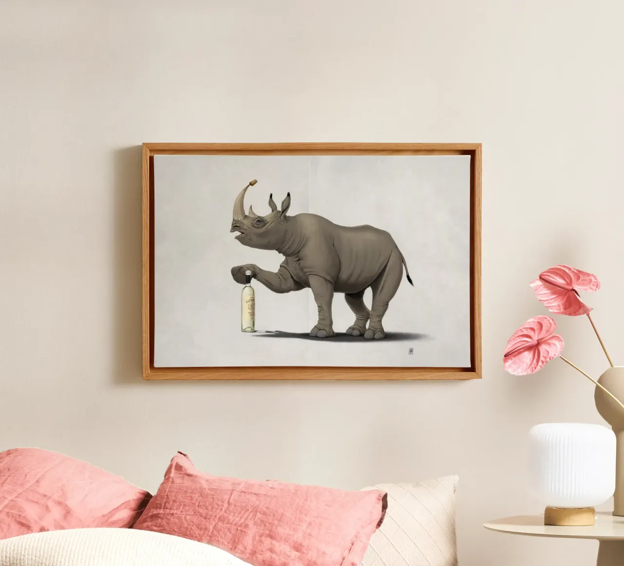 Cork it, Dürer! (Wordless) tela da Rob Art | Illustration