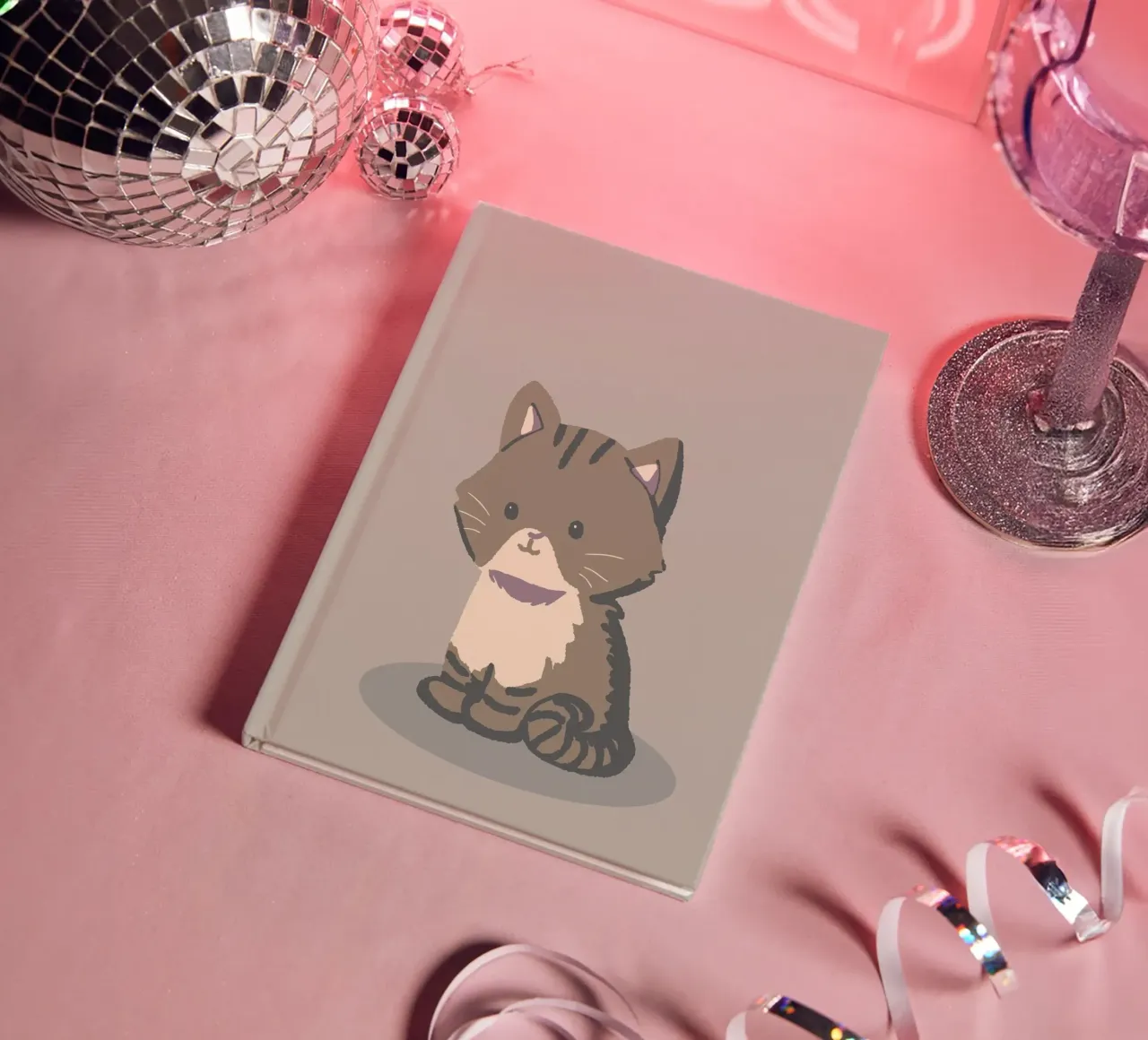 small cat portrait notebook by animal story home