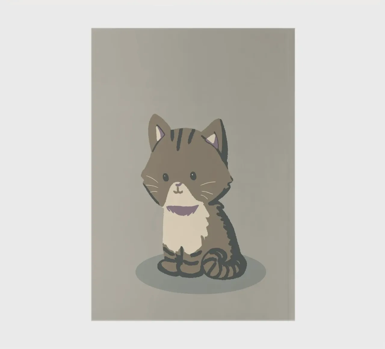 small cat portrait notebook by animal story home