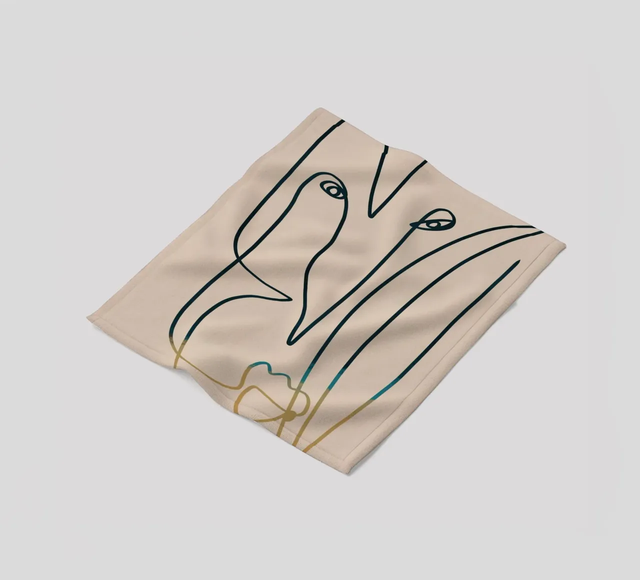 Flusso di line art 03 coperta in pile da Little Dean