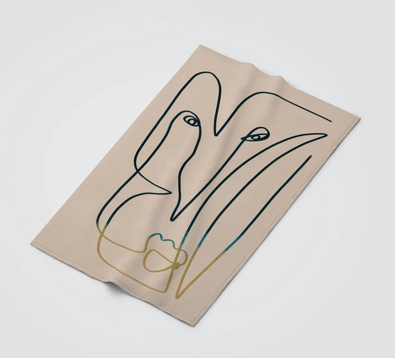 Flusso di line art 03 coperta in pile da Little Dean