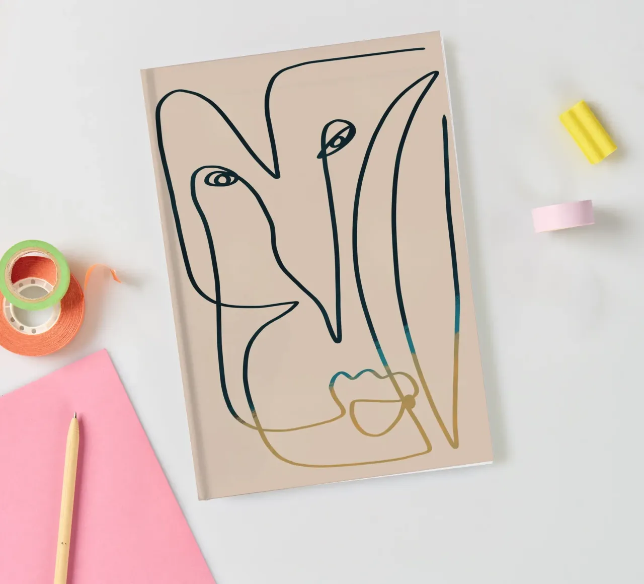 Line art flow 03 notebook by Little Dean