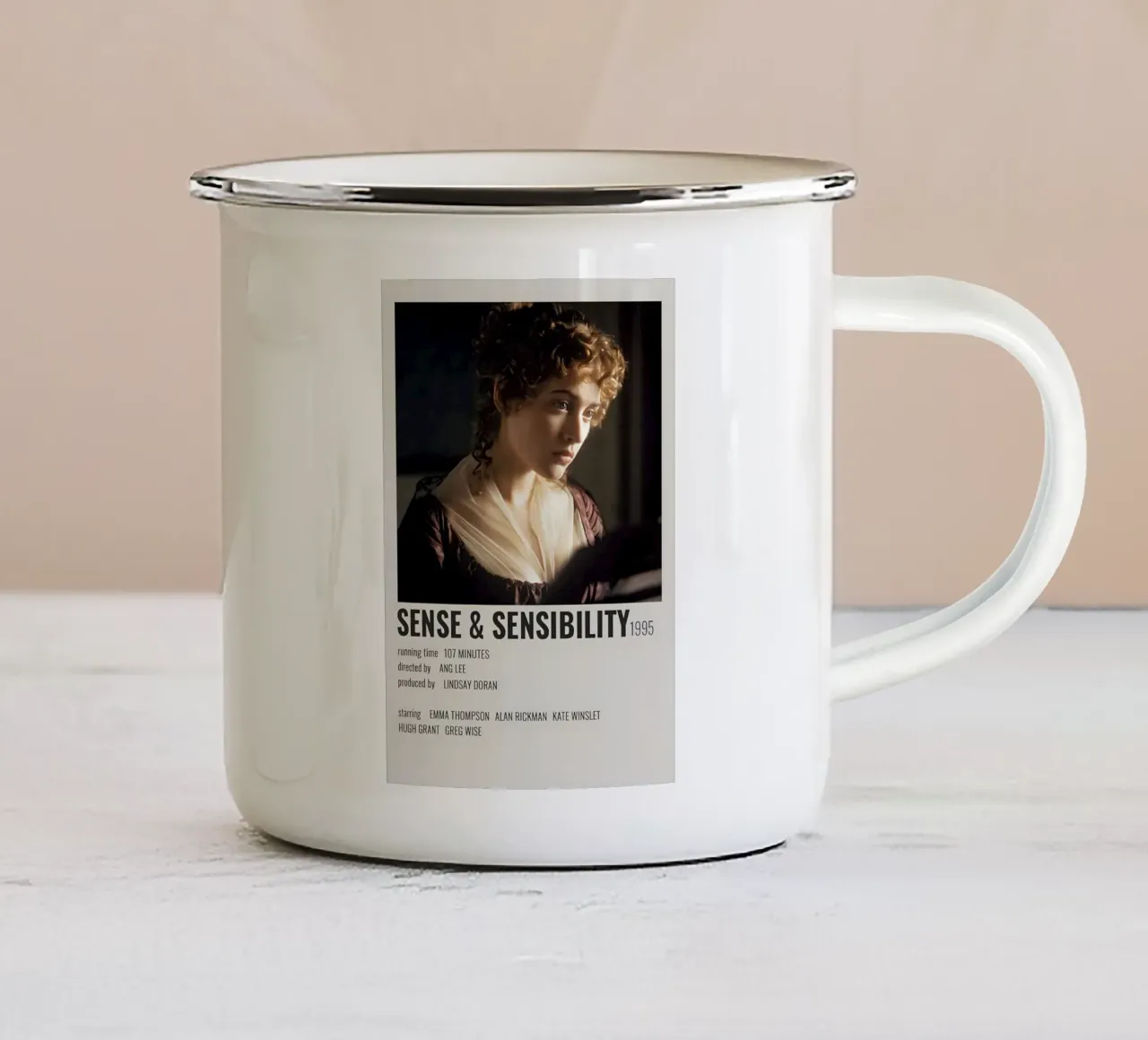 SENSE & SENSIBILITY 1995 tazza in smalto da MVFminimalist