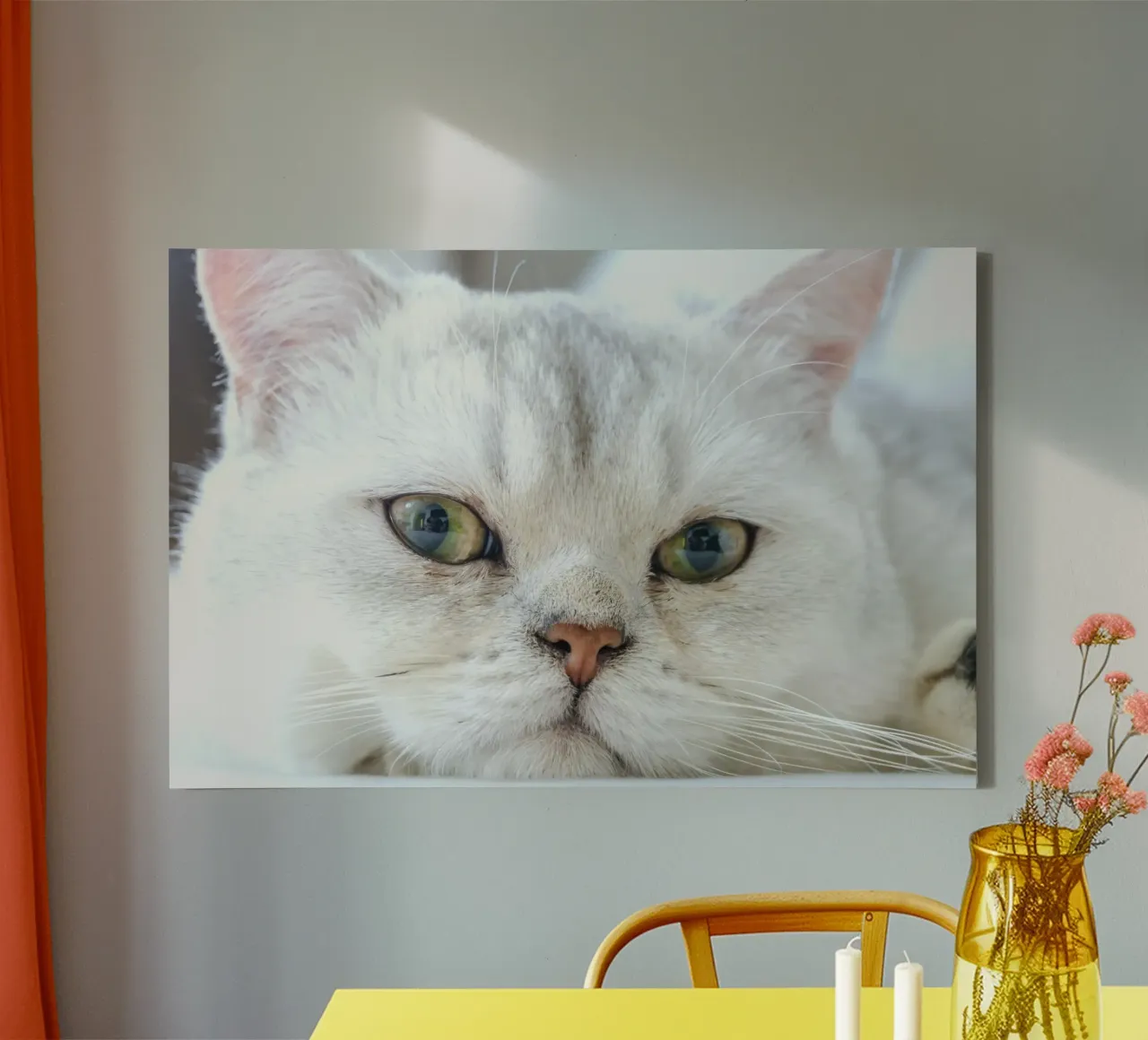 whiskers cat relaxed canvas with Floater frame by animal story home
