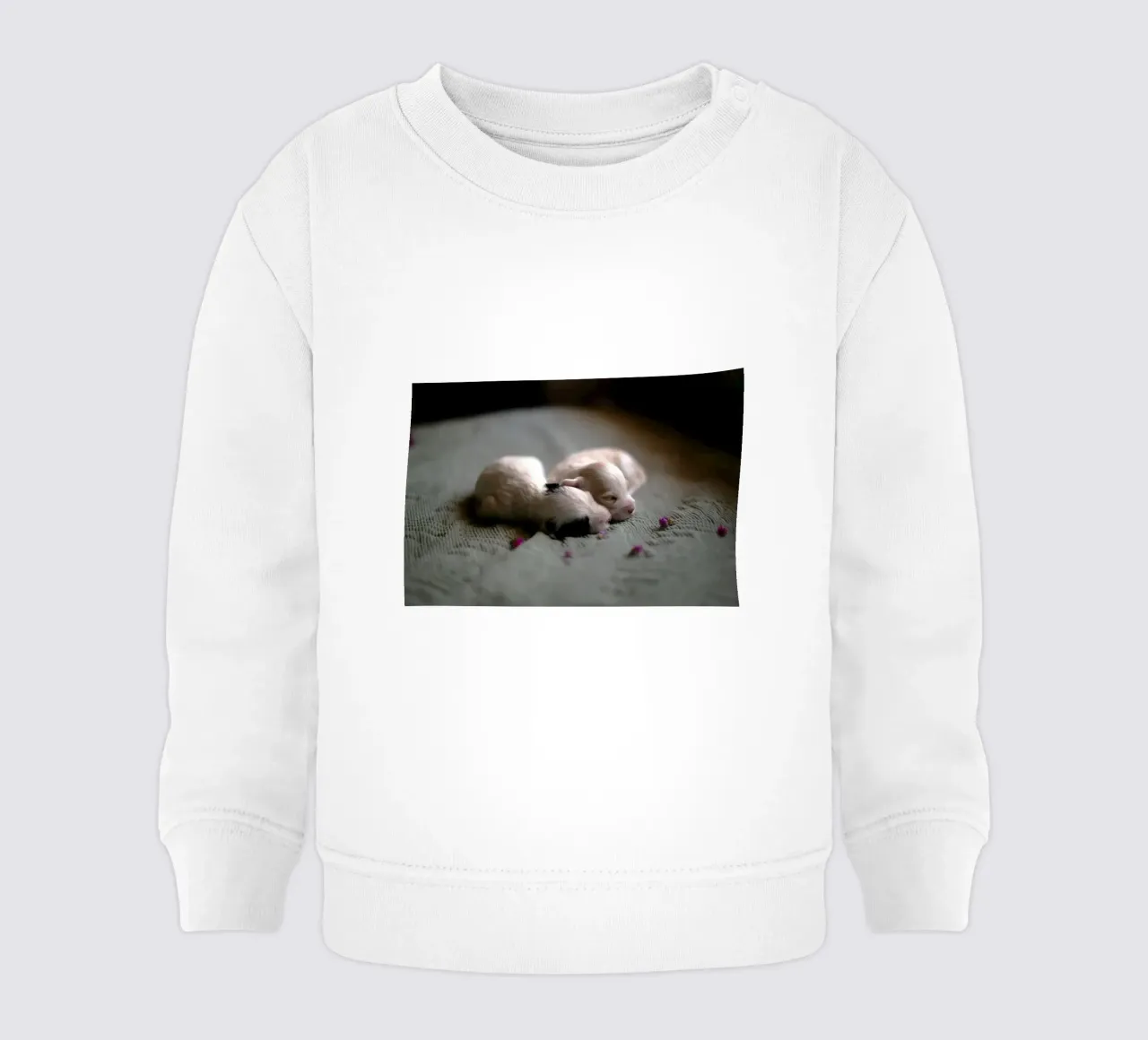 cuccioli appena nati che dormono felpa neonato da animal story home