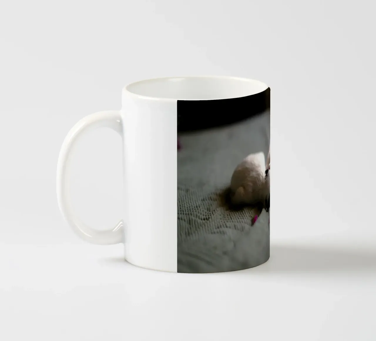 cuccioli appena nati che dormono tazza in ceramica da animal story home