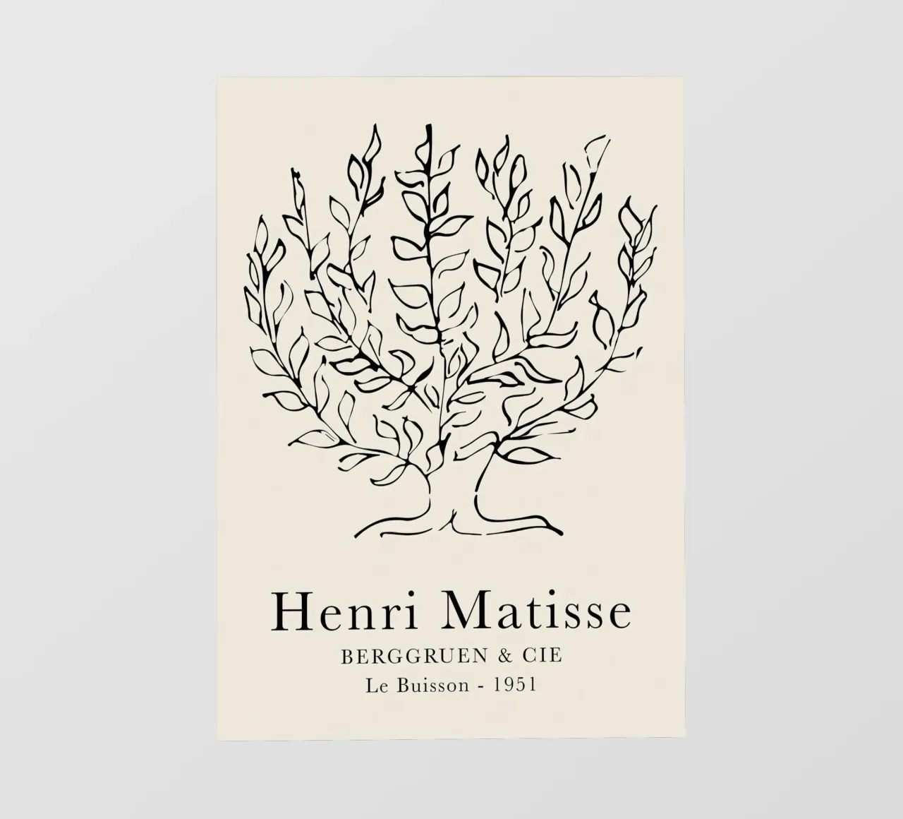 Matisse Le Buisson Schizzo di un albero 1951 pellicola backlit da Jam Poster