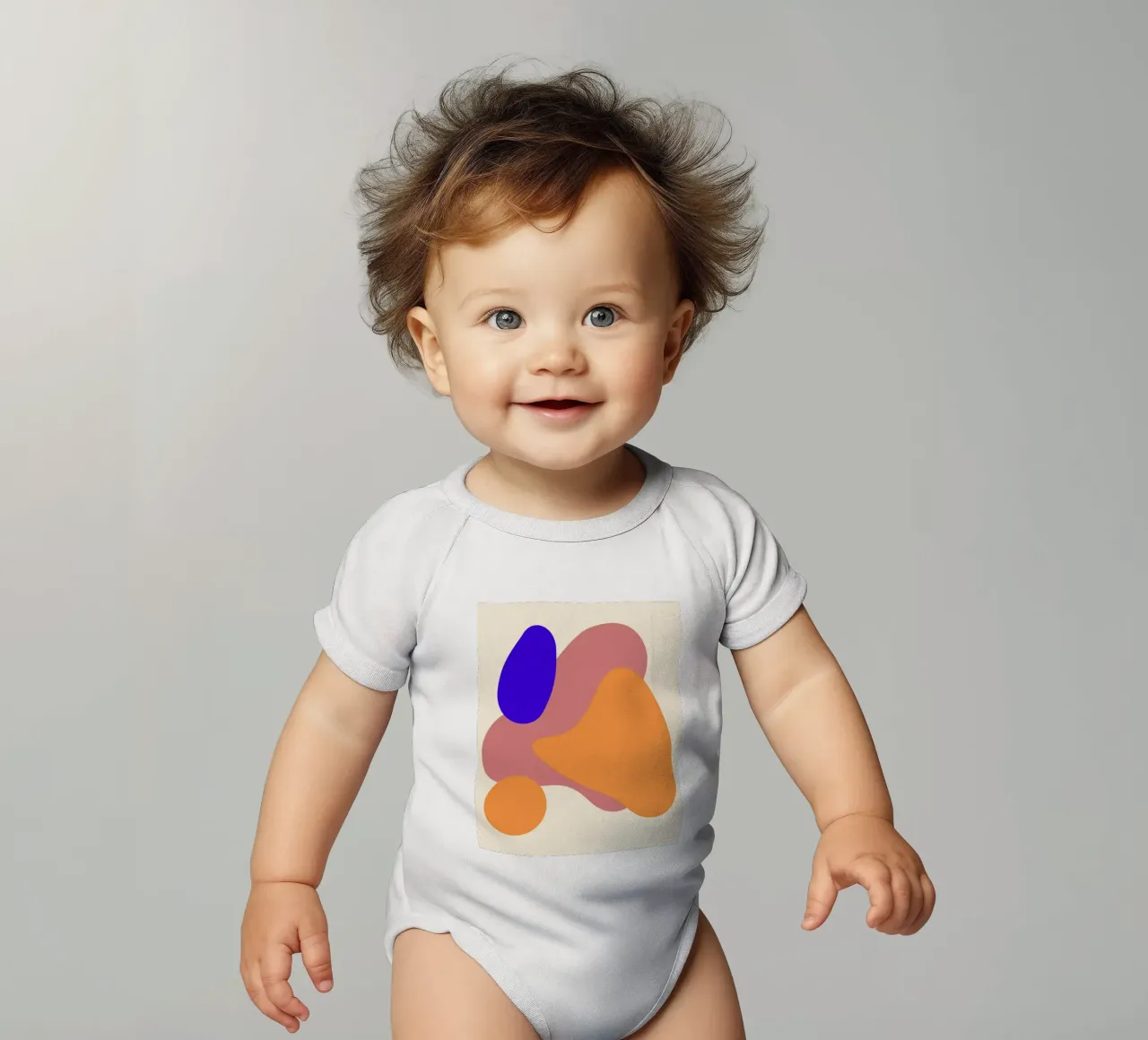 forme geometriche body neonato maniche corte da pastel color shape