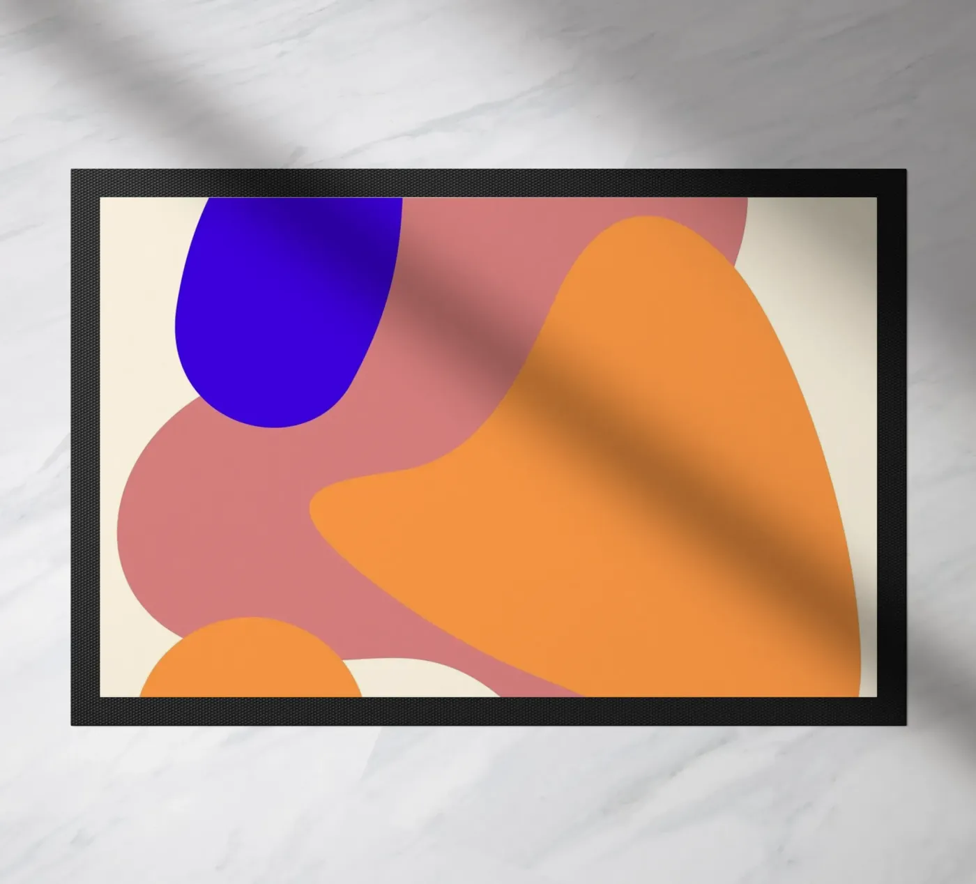 geometric shapes forms doormat by pastel color shape