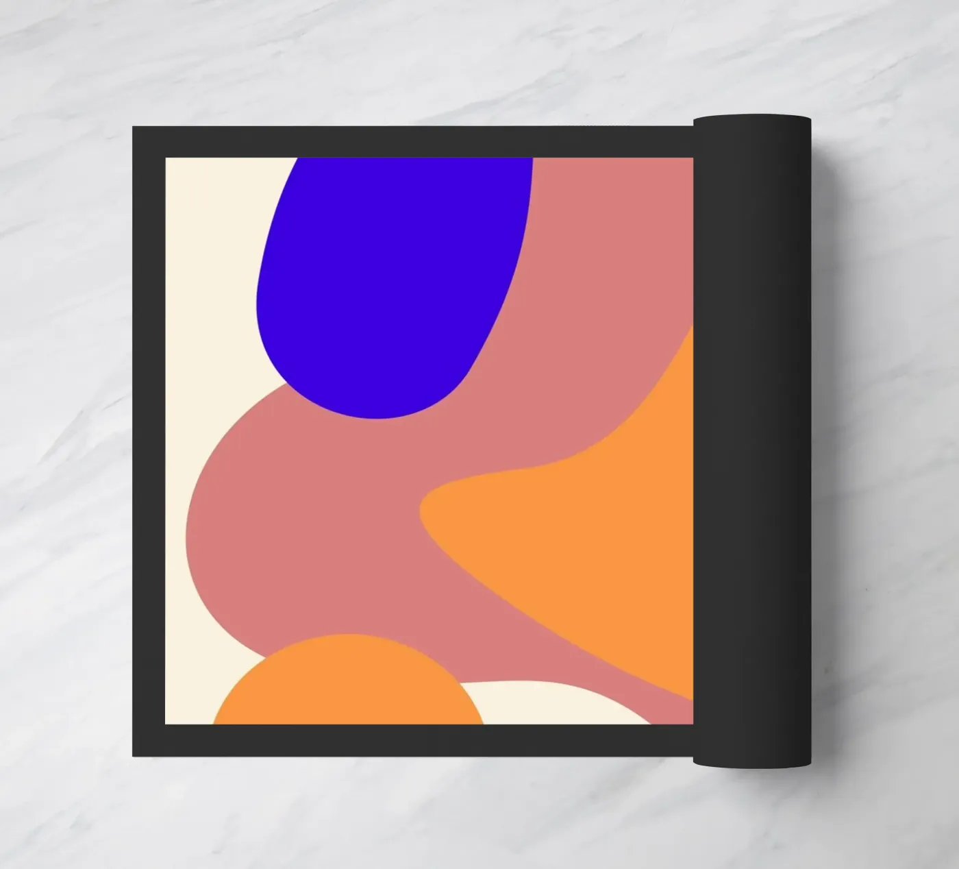 geometric shapes forms doormat by pastel color shape