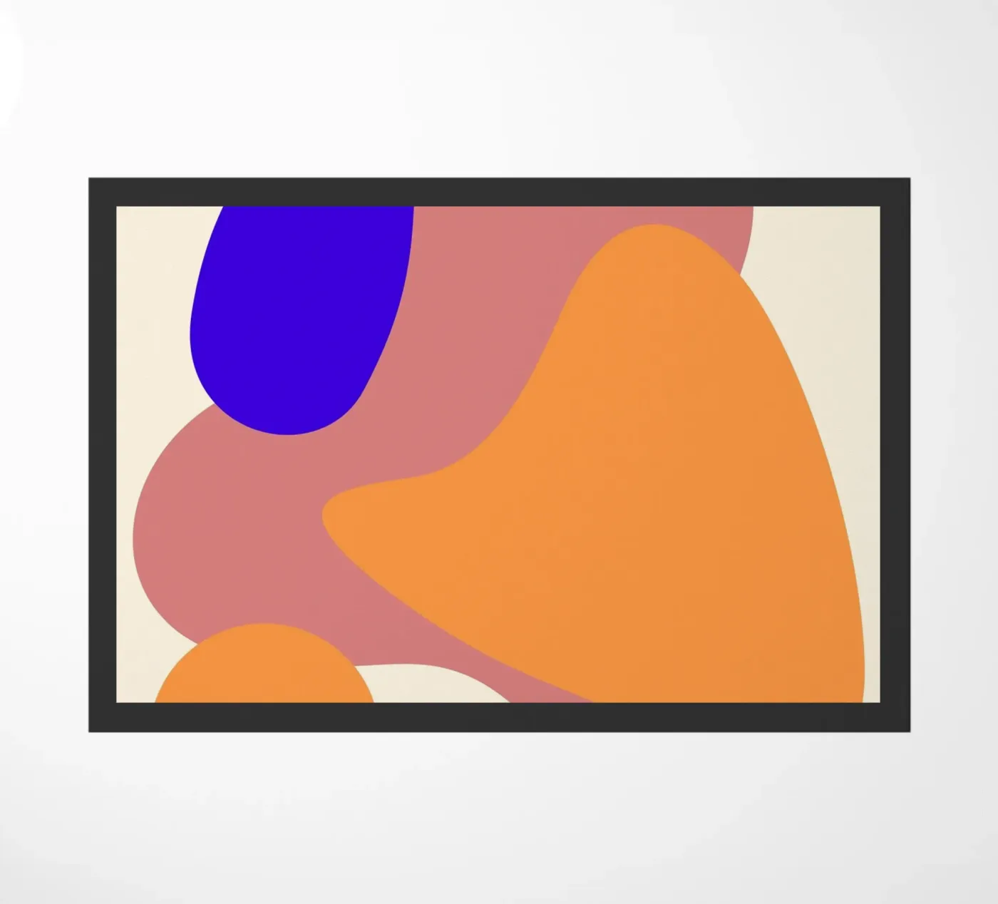 geometric shapes forms doormat by pastel color shape