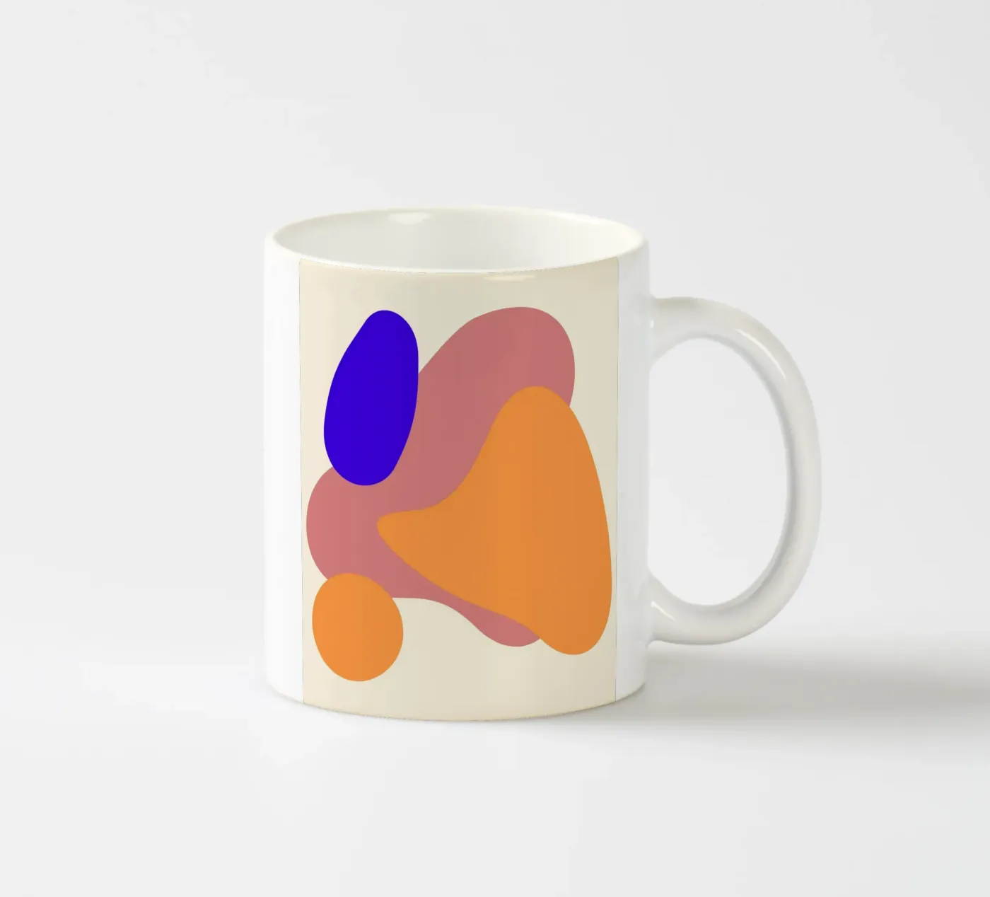 geometric shapes forms ceramic mug by pastel color shape
