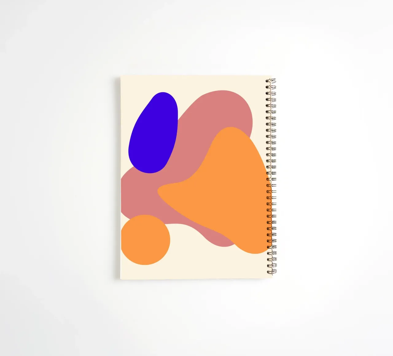 geometric shapes forms spiral notebook by pastel color shape