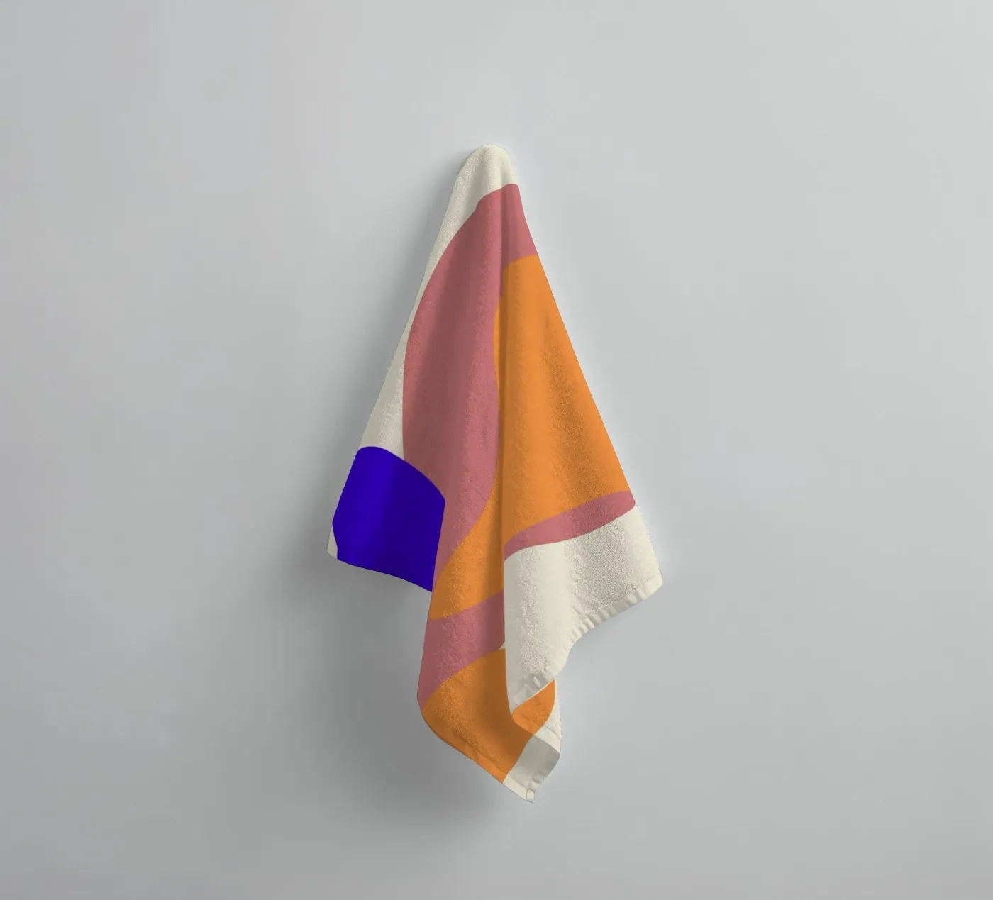 geometric shapes forms towel by pastel color shape