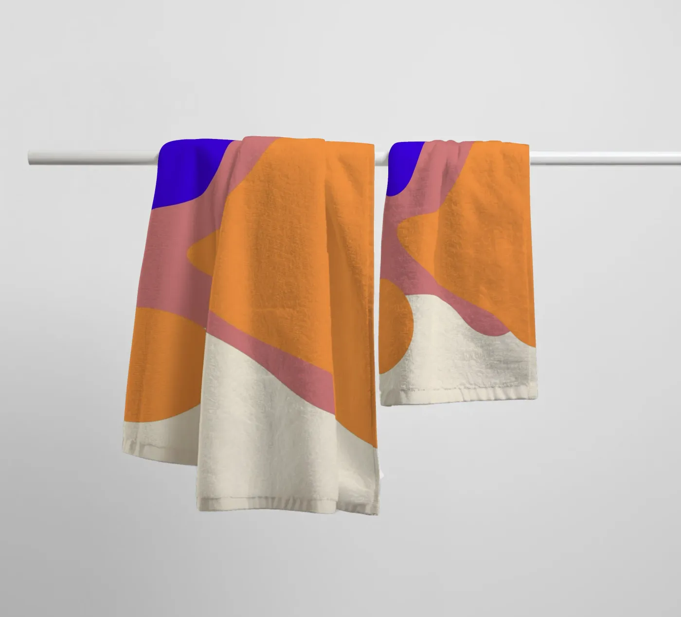 geometric shapes forms towel by pastel color shape