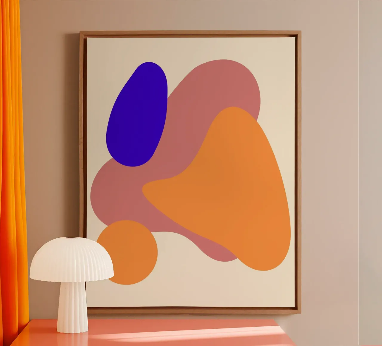 forme geometriche tela con Cornice a cassetta da pastel color shape